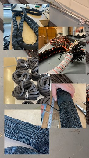 ⚓️ From rope to ready-to-use docklines, 🪢 For this project we prepared 8 heavy-duty docklines, each with a diameter of 40mm, built to handle serious loads and the harshest marine conditions. 🧵 Each line was carefully spliced with large eyes, ensuring both strength and flexibility. Precision and patience are key here, because at this size, every detail matters. ✂️ After the splice, we whipped the ends, securing them against wear and unraveling, and giving each dockline a clean and professional