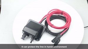 Solar Weatherproof ABS Double Cable Entry Gland, 0.33ft 10ft 10AWG Soft Solar Extension Cable and Connector, UV Resistance Dual Cable Entry Housing on Rv, Boat, Camper (10 Ft, Black)