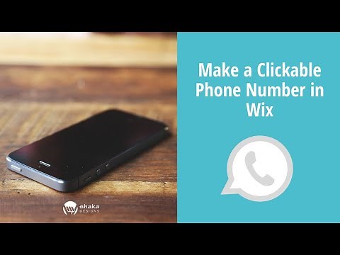 Create a Clickable Phone Number In Wix