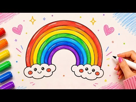 Draw the CUTEST Rainbow in 5 Steps!