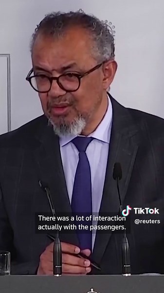 The head of the World Health Organization, Tedros Adhanom Ghebreyesus, said there was no sign of a broader hantavirus outbreak, though further cases could emerge, as officials continue to monitor passengers from an affected cruise ship. #hantavirus #outbreak #worldhealthorganization #passengers #cruiseship