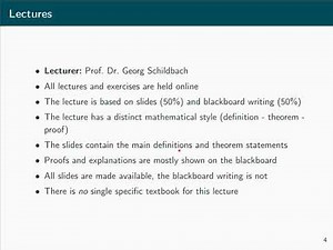 Linear System Theory - 00 Organization