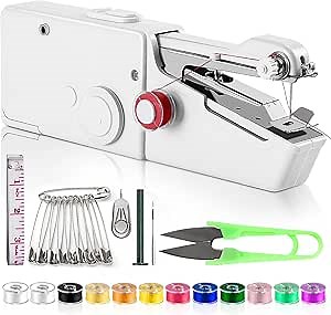 Handheld Sewing Machines with Accessories Kit, Mini Portable Quick Sewing Machine, Easy to operate sewing machine for beginners, portable home sewing machine, suitable for all kinds of fabrics