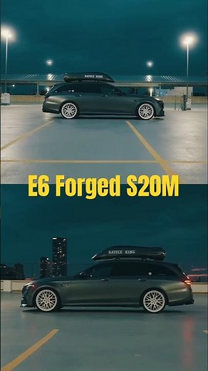 Larry’s S213 E63 AMG wagon floating on E6 Forged S20M Monoblock wheels, finished in frozen white ❄️