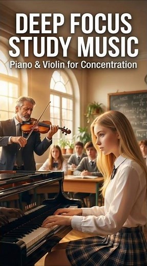 Beautiful Piano & Violin Music for Studying 📚 | Relaxing Classroom Instrumental Focus Music