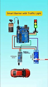 Automatic Barrier with Traffic Light | Arduino Project