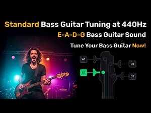 Standard Bass Guitar Tuning (E-A-D-G) at 440Hz