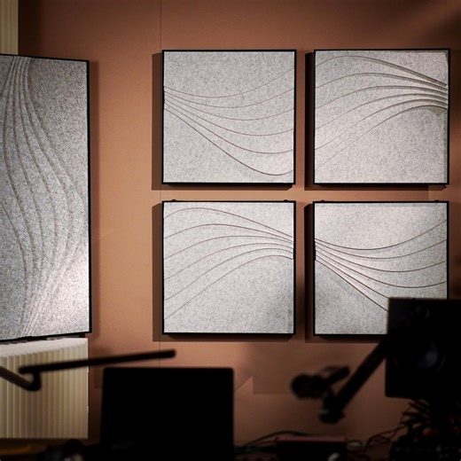 Surge Acoustic Panel 2'x2' (silver Nimbus): Sound Absorbing Wall Art - Etsy