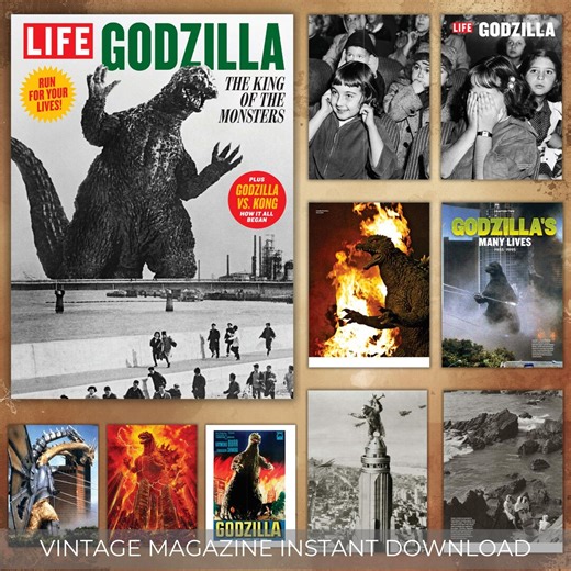 Godzilla King of the Monsters Magazine – Vintage Kaiju Movie History | LIFE Special Issue Digital Download - Etsy