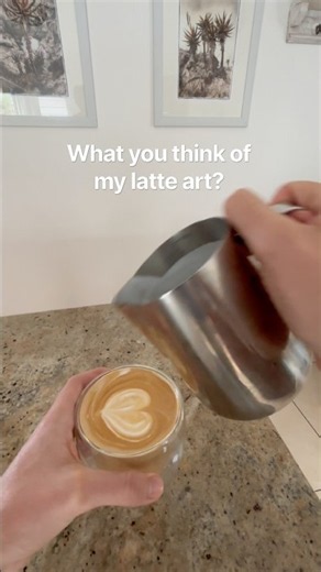 Heart latte art #cappuccino #coffee