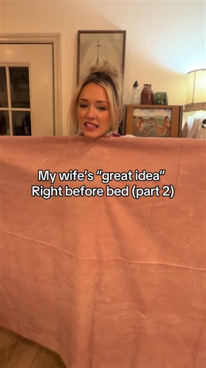 Not sure why my wife waited until 8 pm to get a sewing machine out.. but warning.. by the end of these 4 parts.. we are delirious 😂 @Emily Ann Roberts (part 2 of 4) #diy #home #sewing