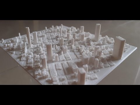 3D Printed NEW YORK Map with blender GIS