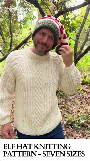 Free Elf Hat Knitting Pattern – Striped Christmas Hat In 7 Sizes