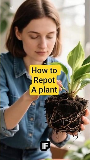 How to Repot a Plant (Step by Step) #shorts