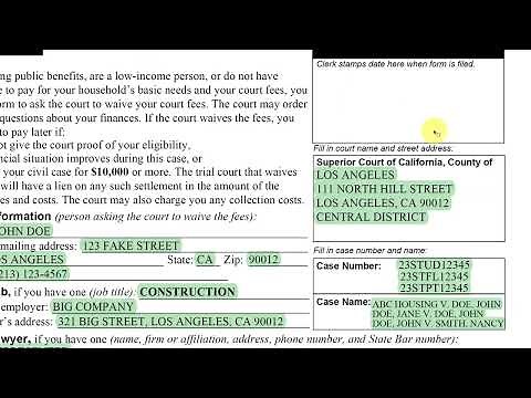 Fee Waiver FW-001 and FW-003