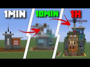 Ich baue ein CYBERPUNK HAUS in Minecraft – in 1 Minute, 10 Minuten und 1 Stunde! [MAP DOWNLOAD]