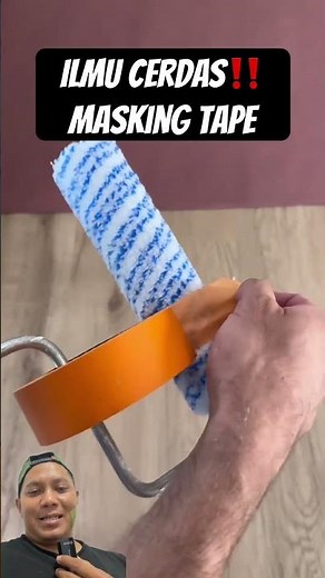 How to mask tape using a paint roller #shorts #diy #craft #carpentry #construction