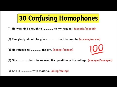 30 Confusing Homophones | Proper Explanation | Competitive Exams | English Vocabulary