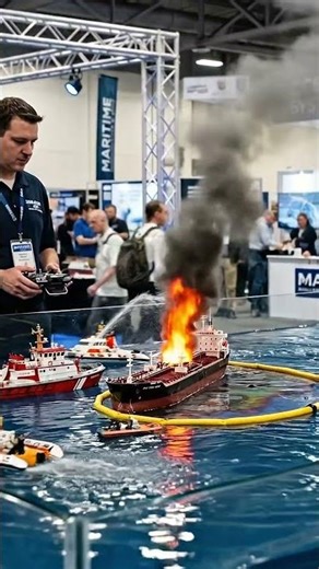 Ultra Realistic RC Fireboats Fighting Ship Fire