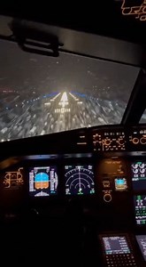 Cockpit View Night Snowfall Landing | The Globe HBD