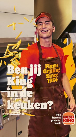 Wil jij vlammen als een échte King? Solliciteer nu bij Burger King voor de allerlekkerste jobs.