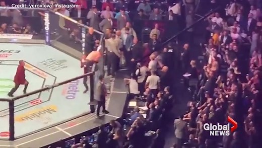 Brawl breaks out at Khabib vs McGregor UFC 229 fight