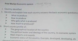 Free Market Economic System: Hong Kongi. Country Identified  ... | Filo
