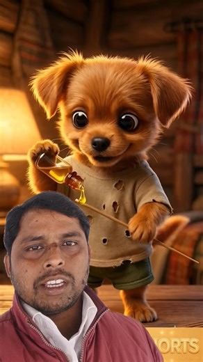 A puppy who runs an incense stick business and feeds popcorn to everyone🥰🐕#shorts #ytshort #animahal