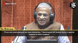 “If we can manufacture our own batteries…” Nominated MP Sudha Murty’s special request to Nitin Gadkari. #SudhaMurthy #ElectricalVehicles | The Statesman