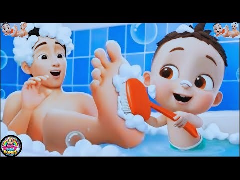 Fun Bath Time with Daddy 🛁 | Wash Daddy’s Feet Kids Song