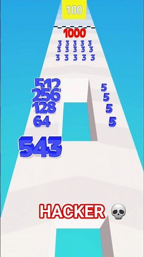 Number master 🔥 Noob vs Hacker| number master 777 challenge #numberrun #gaming #gameplay #shorts