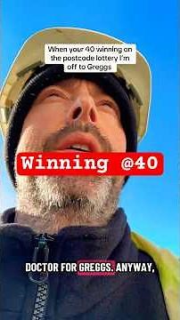 Winning a Greggs gift card on the postcode lottery when your 40 #teamdad dadlife #dadmoments