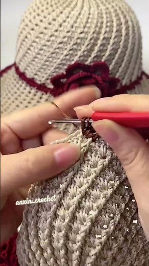 Crochet hat stitch #crochet #crochethattutorial