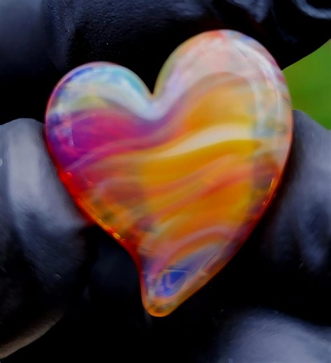 Heart Handmade Glass Pendant - Etsy