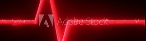 Red Neon Heartbeat: A digital rendering of a pulsating heartbeat in neon red on a black background. This vibrant image symbolizes life, energy, and the rhythm of our existence, perfect for medical, t