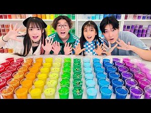 全部で100種類！カラフルスライム大量に作ってみた！！！【こたみのチャンネル】