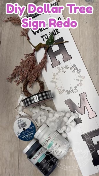Diy Dollar Tree Home Sign Redo #easycrafts #upcycledcrafts #repurposed #farmhousedecor #dollartreediy | Blessings Craft Therapy