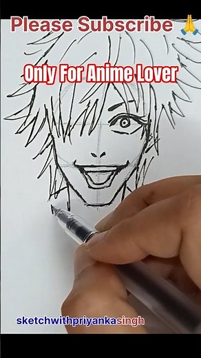 How to Draw Gojo Satoru| | Pencil Sketch Tutorial Anime