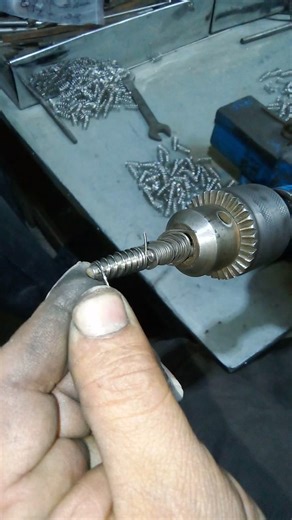 Steel wire Mini taper spring made on drill ni cnic#Short