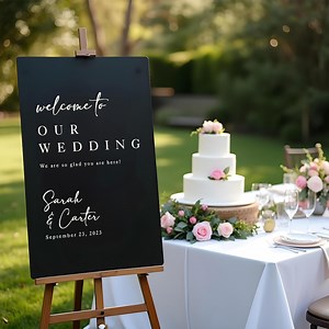 Elegant Acrylic Wedding Welcome Sign: Personalized Entrance Decor for Modern Ceremonies - Etsy