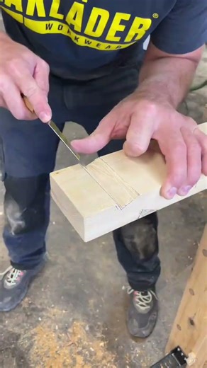 the process carving wood manually