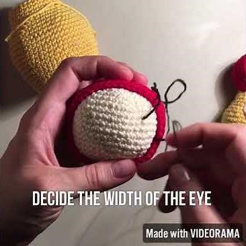 How to embroider eyes on amigurumi