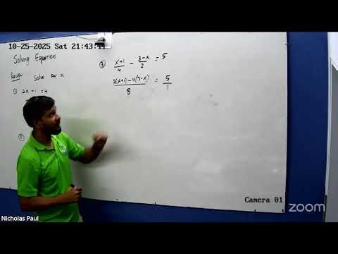 CSEC Mathematics Solving equations