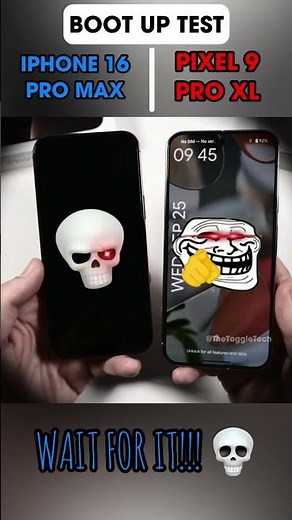 Pixel 9 Pro XL vs iPhone 16 Pro Max Boot Up Test ⚡