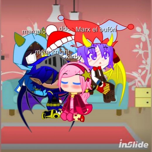 El beso de kirby y meta knight. #metaknight #kirbymusic #kirby #gachaclub #kingdedede #marx.