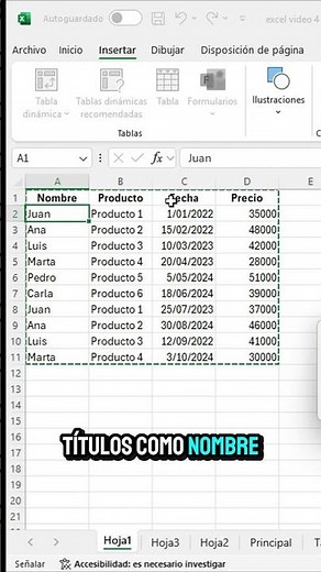 Cómo convertir datos en una tabla oficial de Excel ¡en segundos! | Tutorial rápido #Excel #Tablas