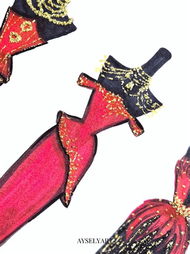 Creative Dress Design Sketch by Artist