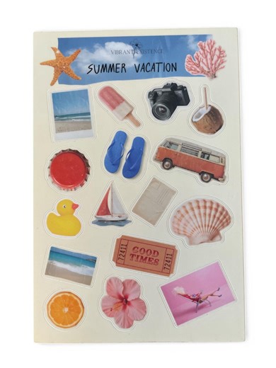 Summer Vacation Vibes Sticker Sheet - Etsy