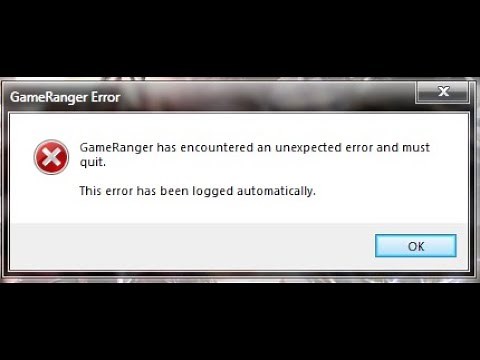 Ошибка при запуске программы GAMERANGER GAMERANGER HAS ENCOUNTRED AN UNEXPECTED ERROR AND MUST...