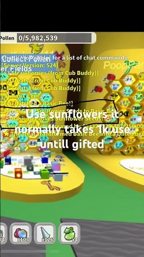 How to get GIFTED basic bee in bee swarm simulator roblox #robloxbeeswarmsimulator #bss